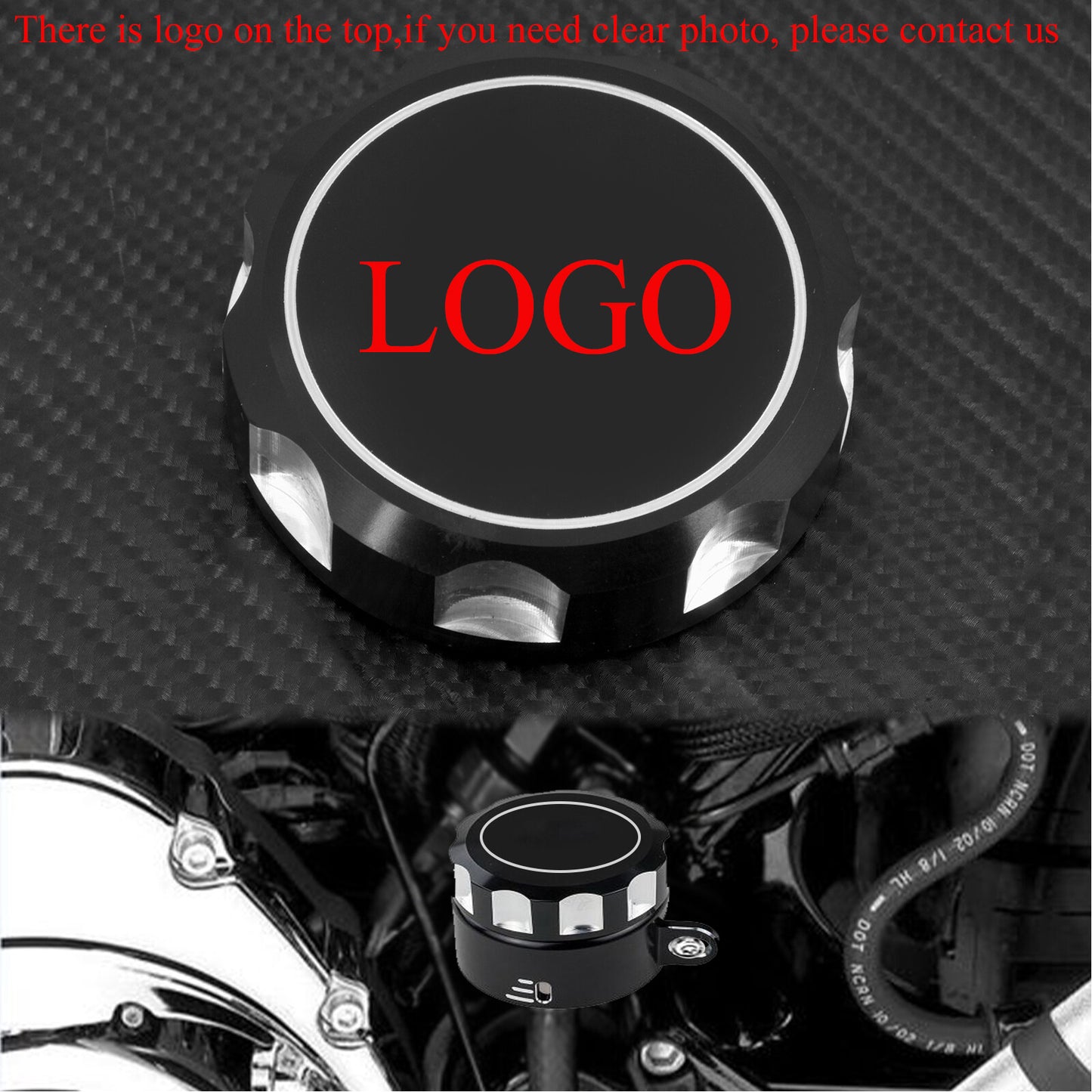 ya 5 8.7 Rear Brake Reservoir Cover Fit for Harley Sportster XL883 1200 2004-2013 Custom