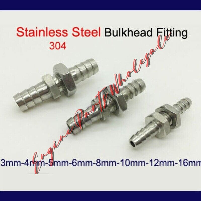 ya 18 8.4.3 Stainless Steel Bulkhead Fitting Barb Tube Connector Bulk Inch29588