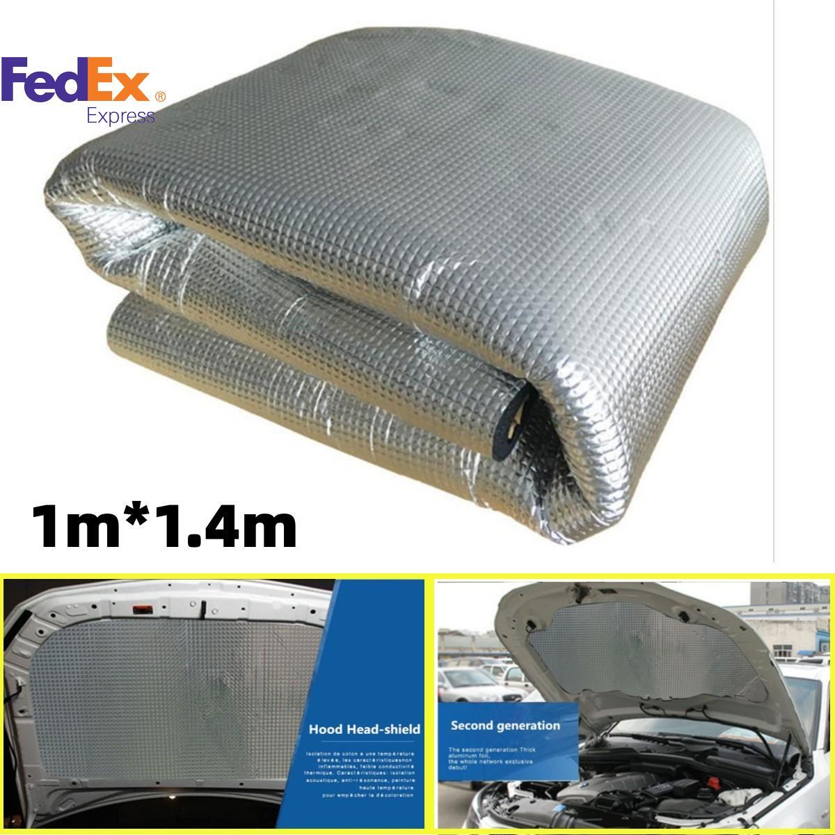 ya 7 6.10.3 Car Noise Insulation Hood Heat Shield Mat Sound Deadener Foam 5mm Thick 55 X39