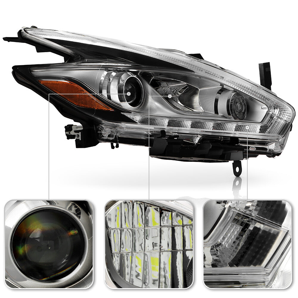 ya 11 10.28 LED Projector Headlight Headlamp Passenger For 2015-2018 Murano Platinum n