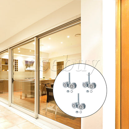 ya 14 3 Pieces Double Wheel Trolley Assembly for Sliding Doors 46mm Dia 198lbs Load