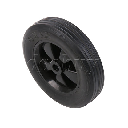 ya 14 Black Solid Rubber Replacement Tire for Hand Truck 6 Dia 0.51 Bore Diameter