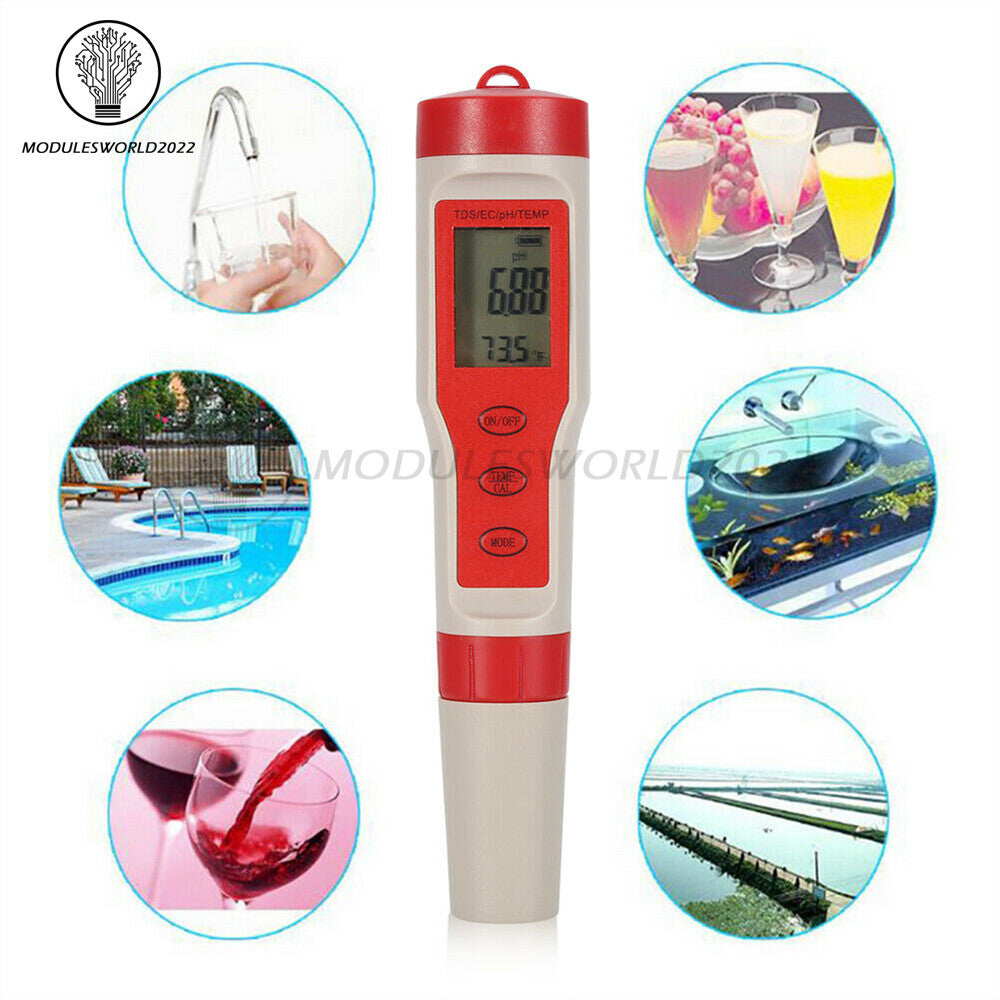 ya 26 4 in 1 PH /EC/TDS/TEMP Digital Water Quality Monitor Aquarium Pool Water Tester
