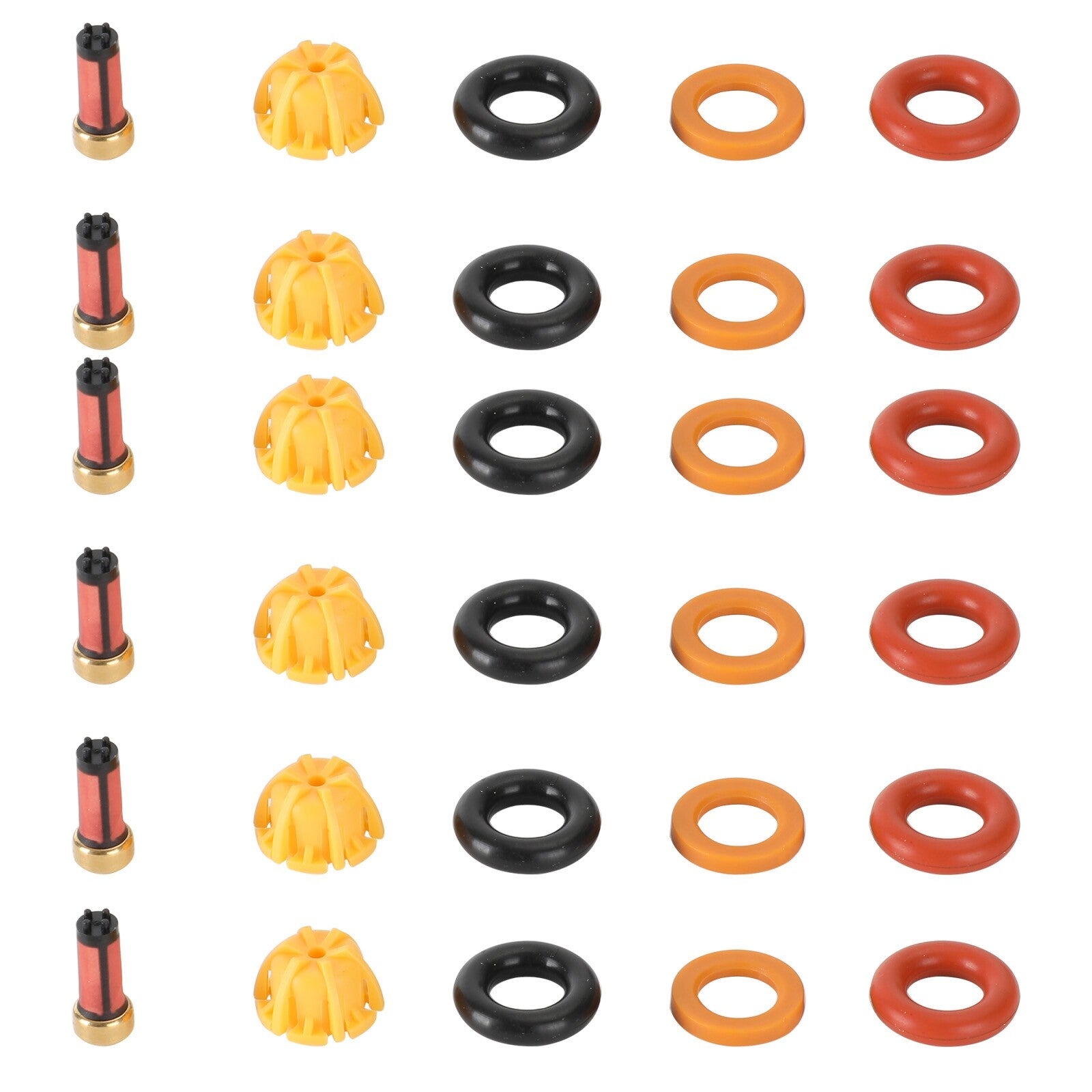 ya 1 8.12 baidi 6 set Fuel Injectors Repair Seal Kit for M3/323is/325is/525i E36/E34/M50/S50