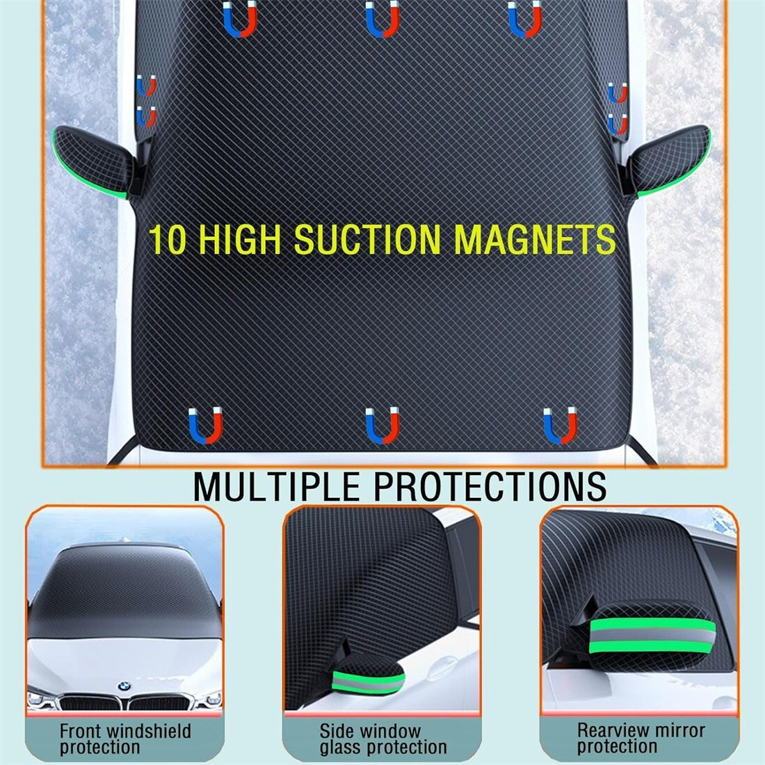 ya 5 8.7 Magnetic Car Snow Shield Frost Prevention Front Windshield Snow Sun Thickened