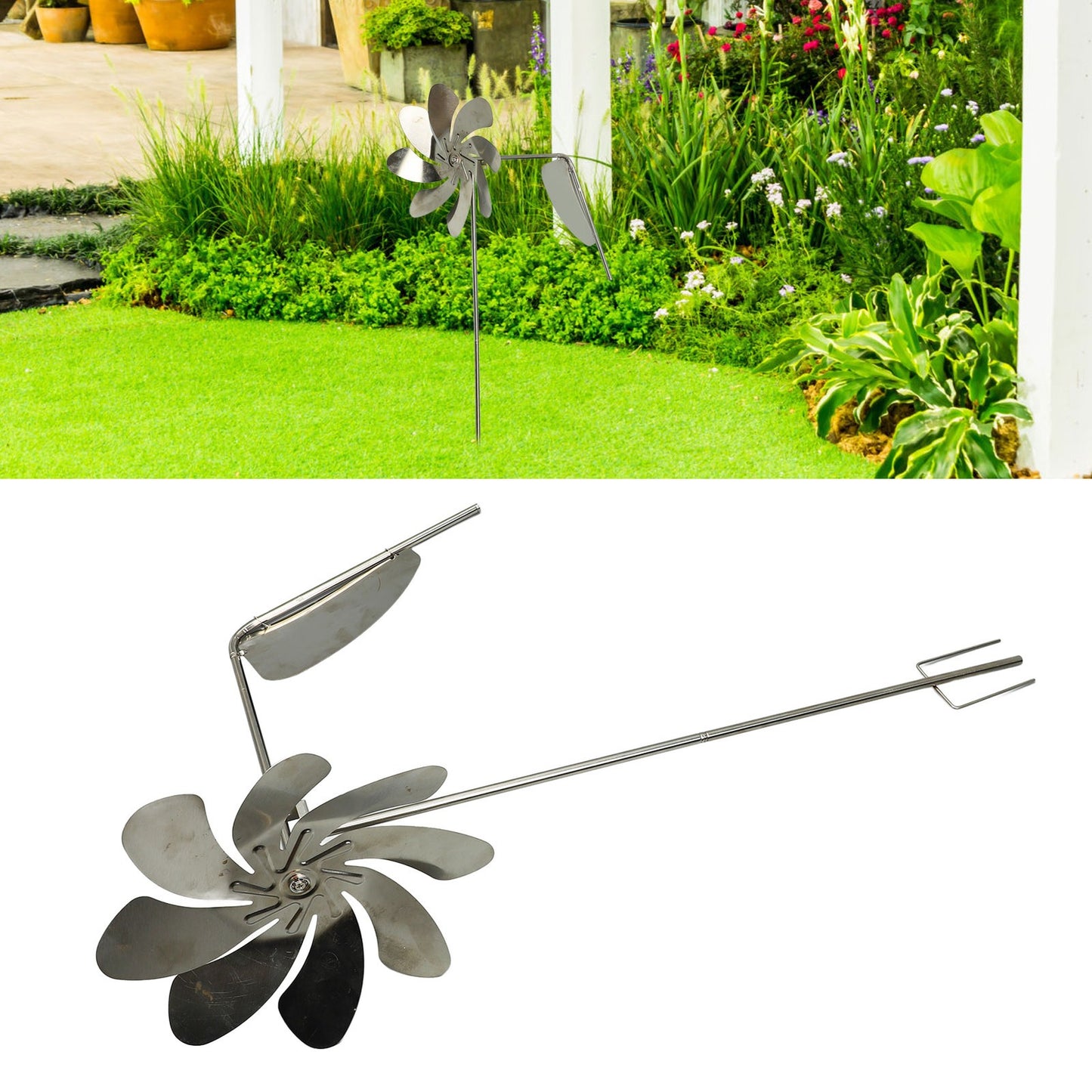 ya 14 Metal Windmill 360¡ã Rotation Rustproof Waterproof Decorative Stake Wind