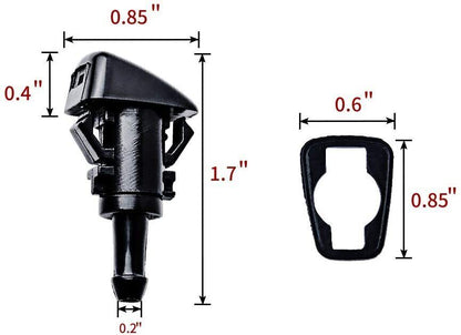ya 5 8.7 2 Pieces for Dodge Nitro for Jeep Liberty Commander Windsh Washer Wiper Nozzle Spray