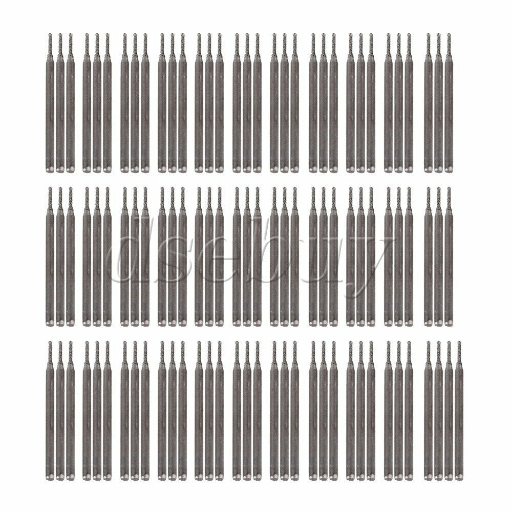 ya 25 100pcs 1mm Dia Silver Jewelry Gems Diamond Drill Bits Hole Tools