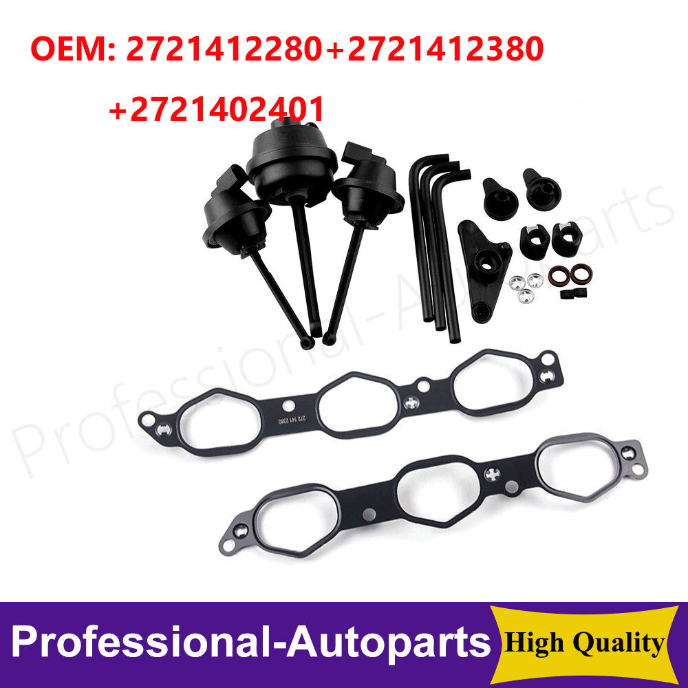 ya 7 6.10 Set of 3PCS Intake Manifold Air Flap Runner Repair Kit for Mercedes M272 M273