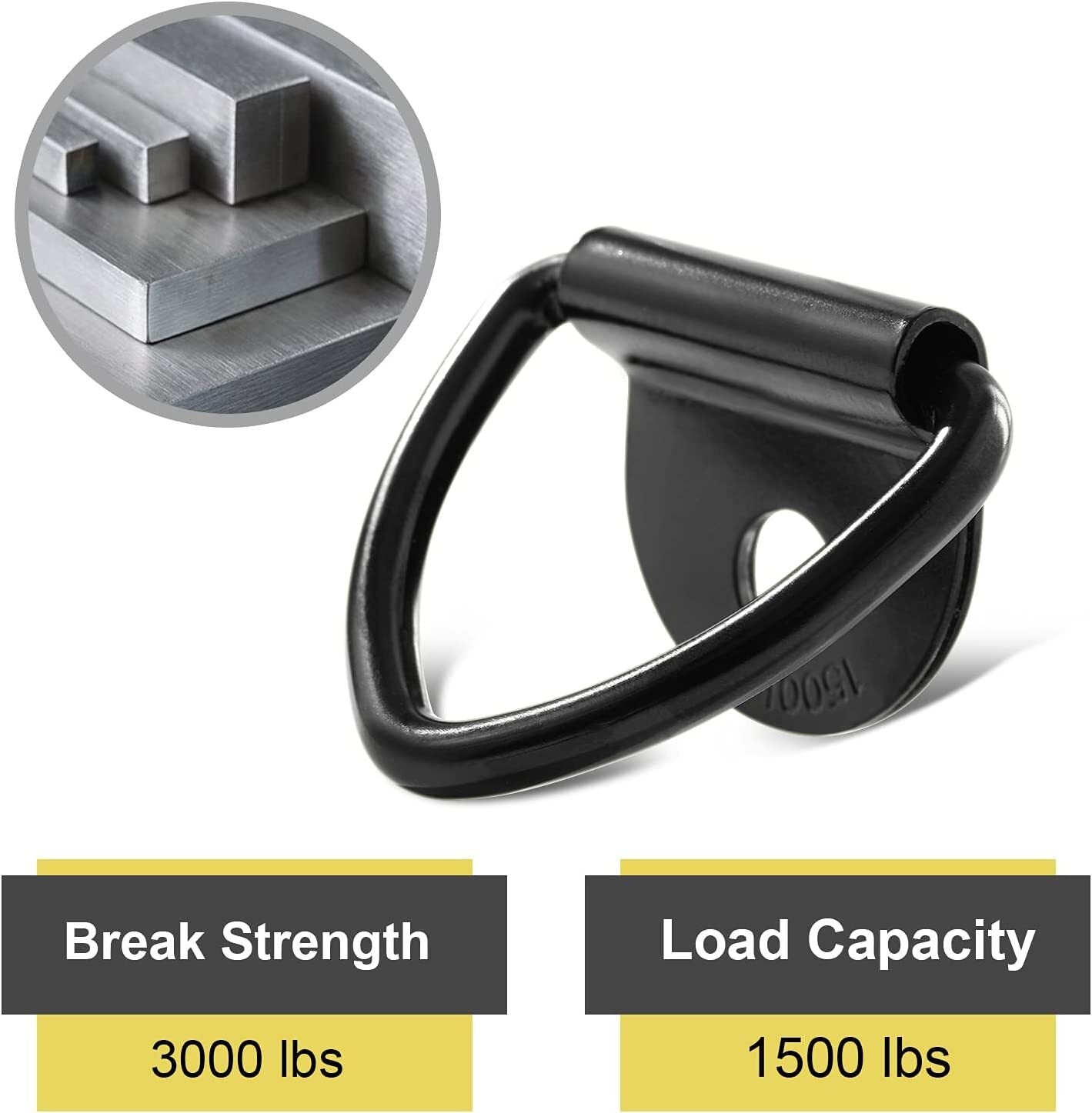 ya 2 6.26.2 6 Pack V Ring Tie Down Anchors 1/4 Inch Heavy Duty Steel Hooks for Truck Trailer Campers