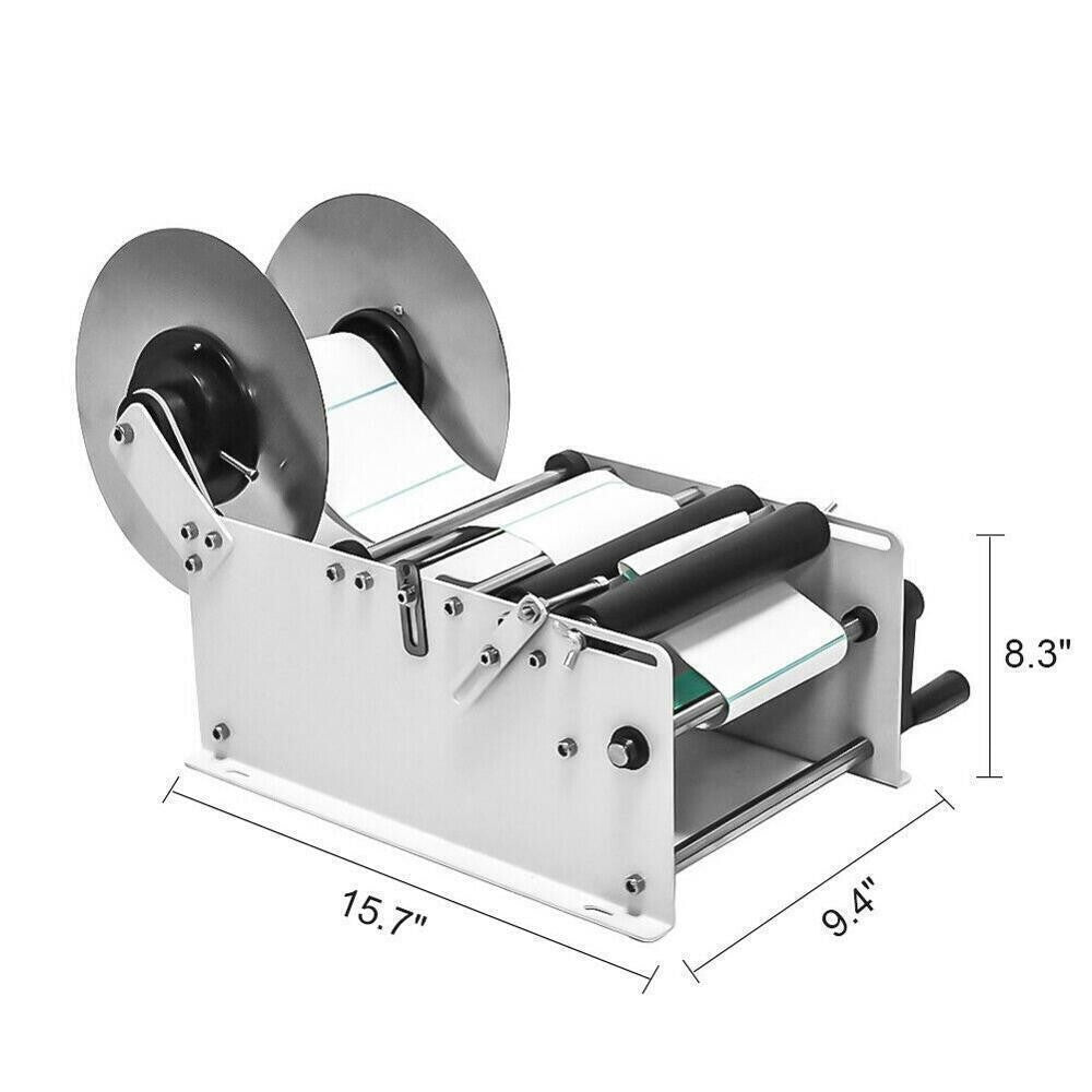 MT-30 Manual Round Bottle Labeling Machine Plastic Glass Bottle Metal New