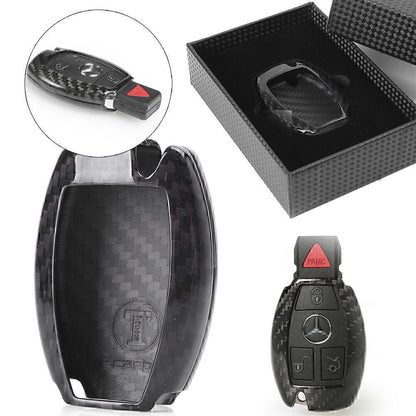 ya 5 8.7 Remote Key Fob Cover Case Carbon Fiber Black Fit for Mercedes-benz CLS GLA GLE GLS