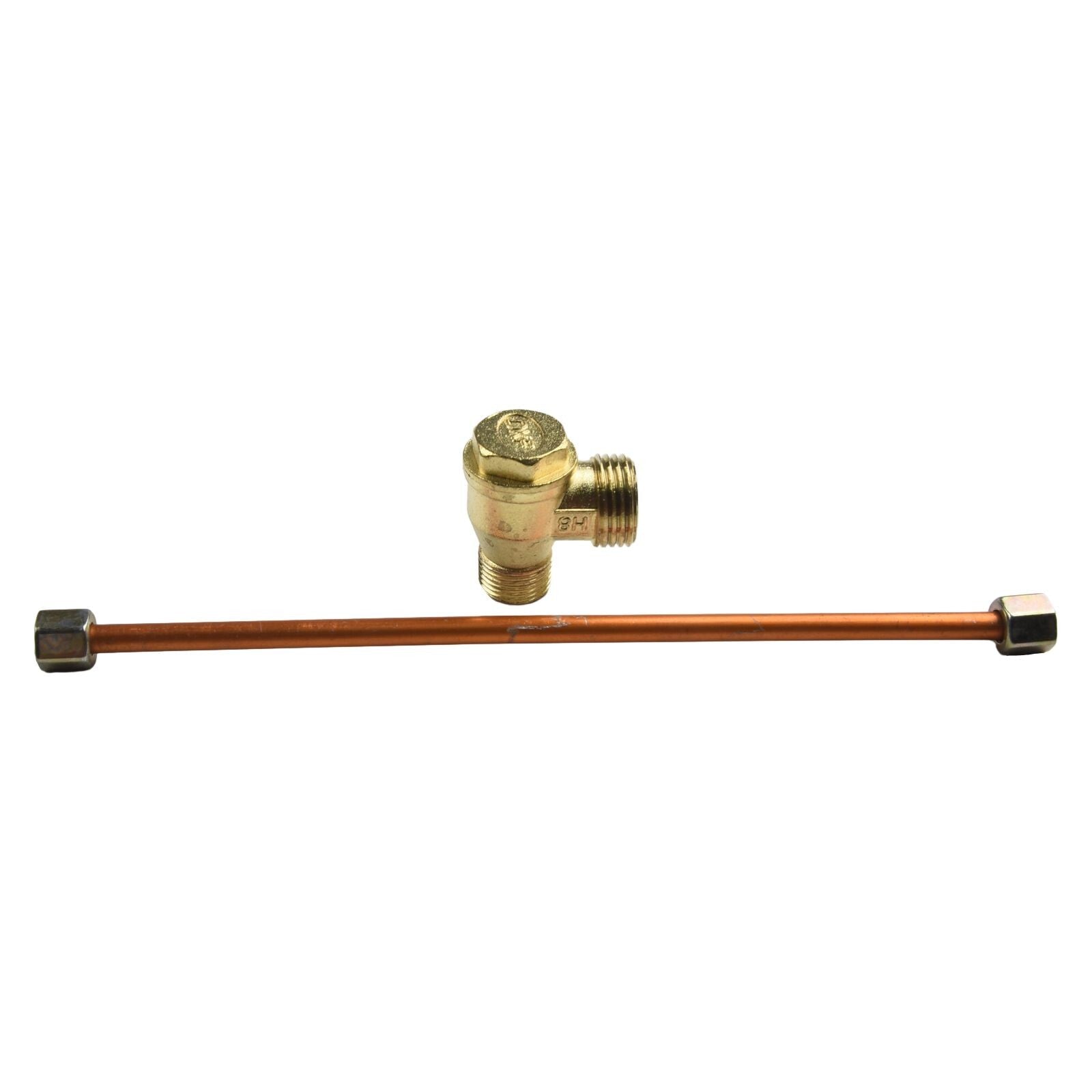 ya 14 200mm Exhaust Tube with 3-Port Zinc Alloy Check Valve For Air Compressor Parts