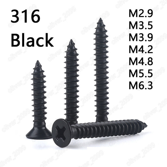 316 Stainless Steel Phillips Countersunk Self Tapping Screws M2.9 M3.5 M4.2 M6.3
