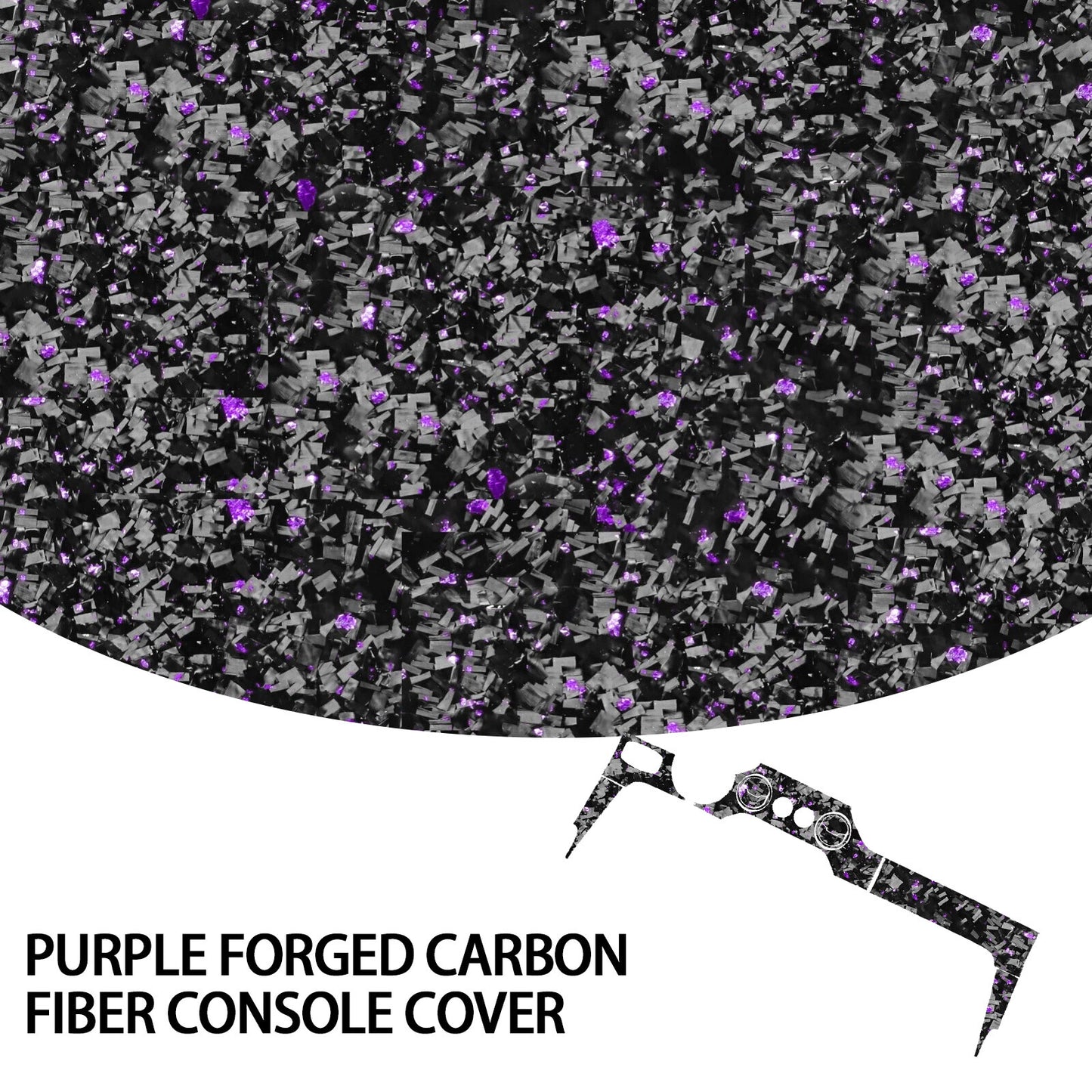 ya 1 7.4 for Ford for Mustang GT 15-22 11x Purple Forged Carbon Fiber Console Dashboard Cover