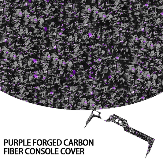 ya 1 7.4 for Ford for Mustang GT 15-22 11x Purple Forged Carbon Fiber Console Dashboard Cover