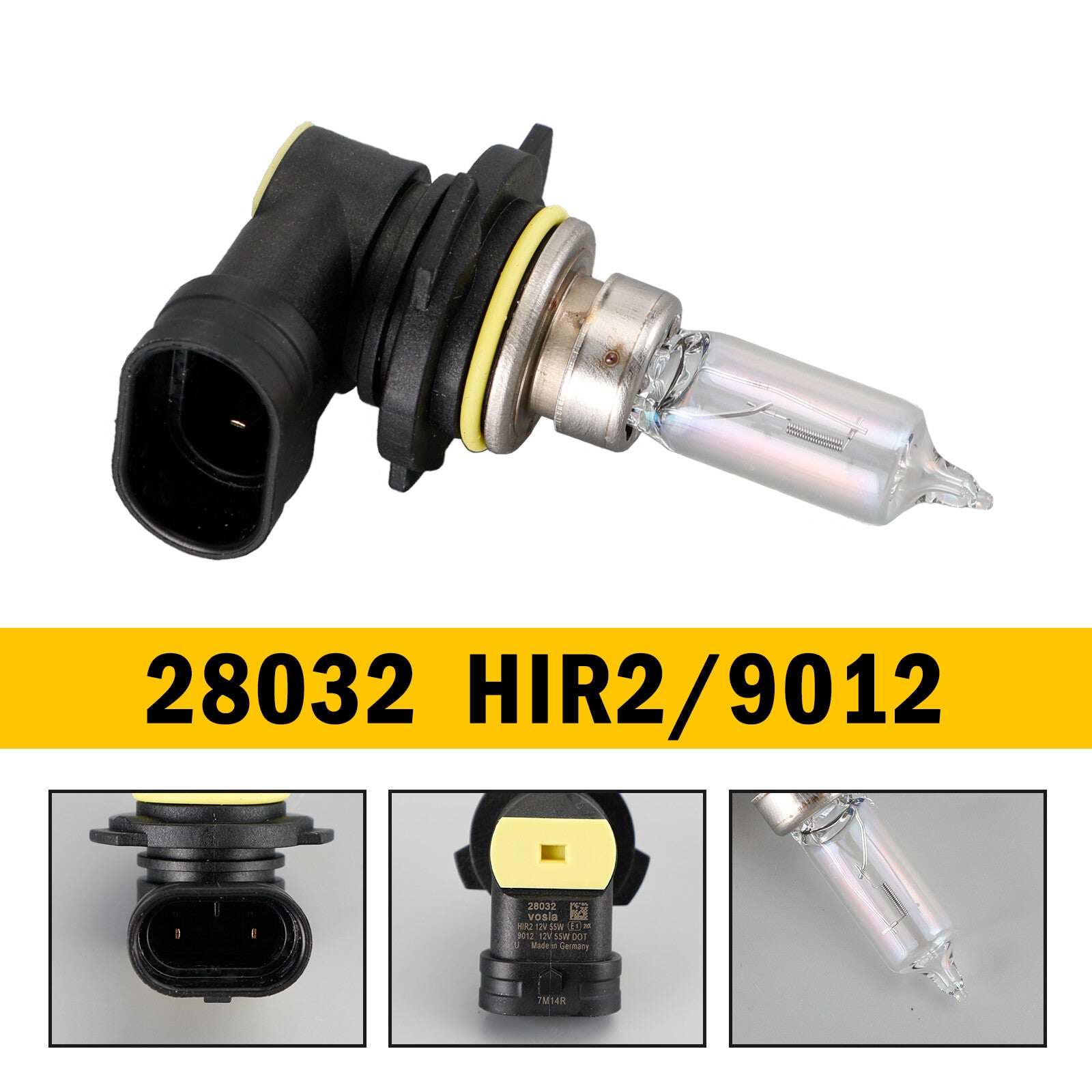 ya 1 8.5.1 HIR2 9012 For Vosla 28032 Halogen Car Headlight Lamp 12V55W DOT U1