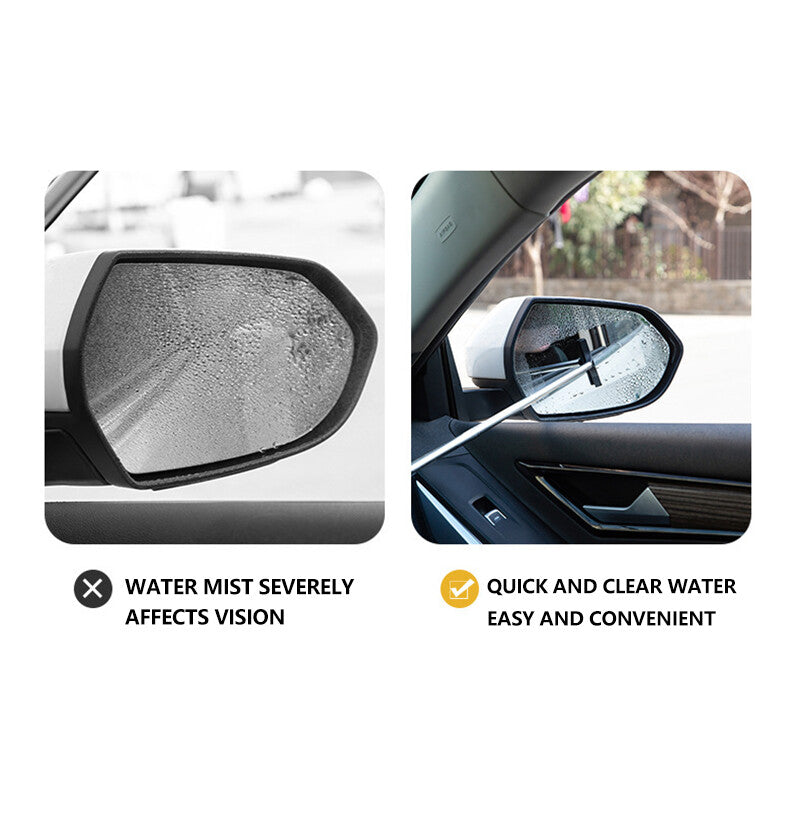 ya 5 8.7 Car Rearview Mirror Wiper Retractable Mirror Squeegee Cleaner Glass Brush Tool
