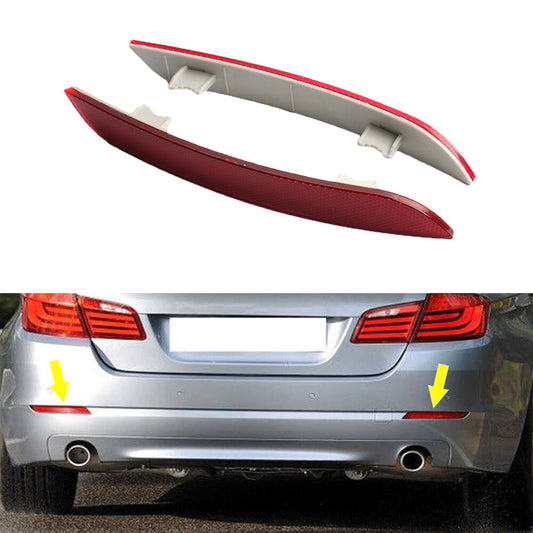 ya 27 6.18.2 Pair Rear Bumper Reflector Red For 5 Series E12 E28 E34 E39 E60 E61 2009-2013