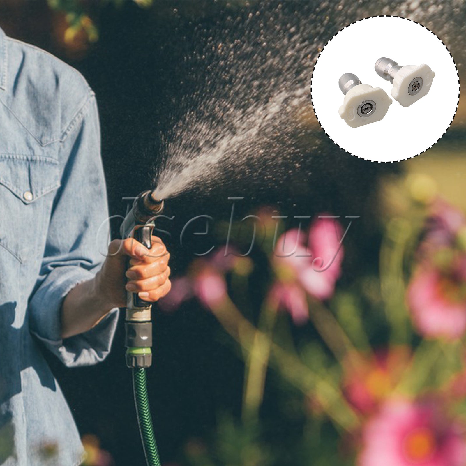 ya 26 20Pieces White High Pressure Spray Nozzles Tip 40 De 1/4 Quick Connection