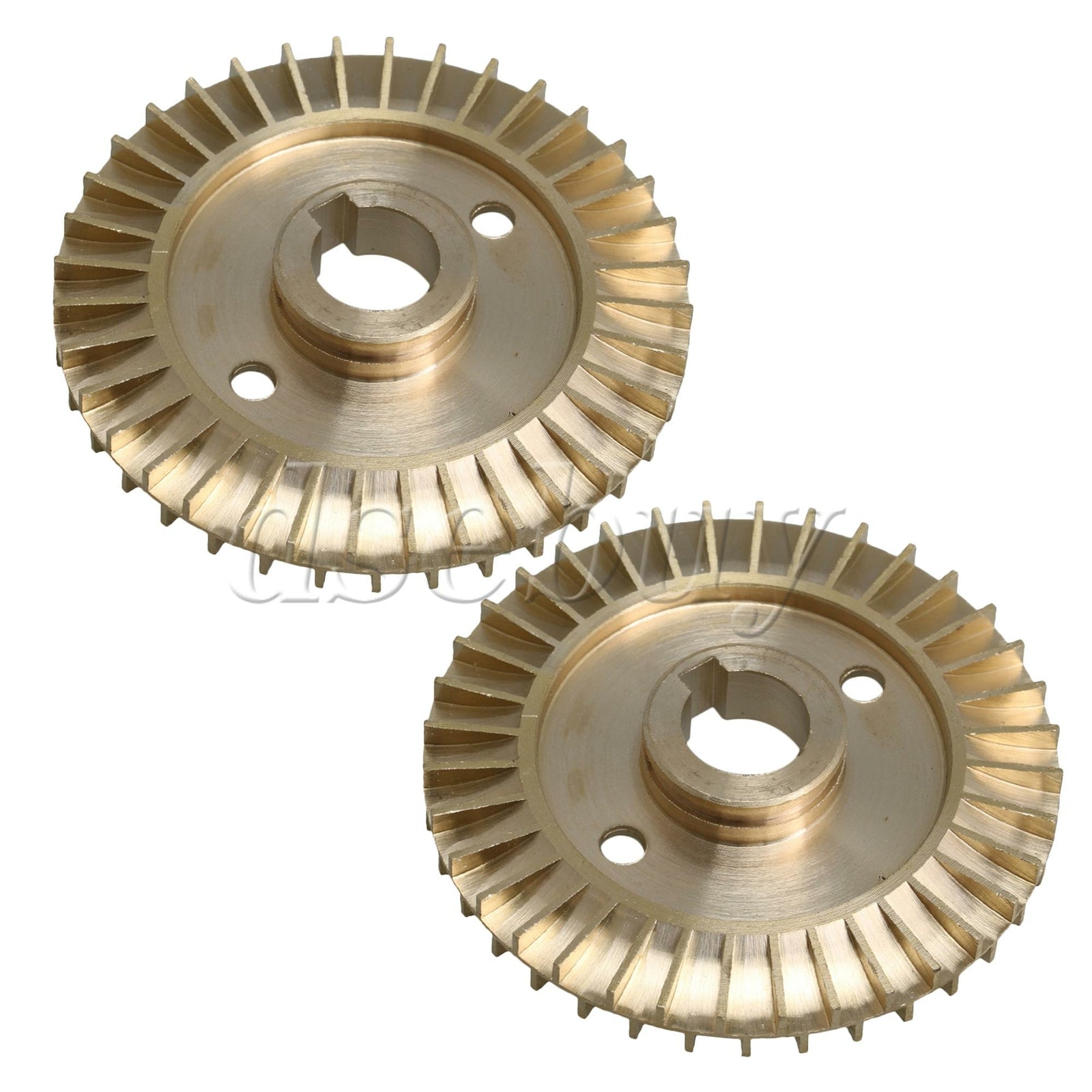 ya 25 2 Pieces Water Pump Brass Double-sided Keyway Impeller 6cm OD 1.2cm ID