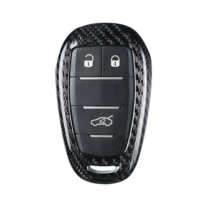 ya 5 8.7 Carbon Remote Key Fob Shell Cover Case for for Alfa Romeo for Stelvio Silver&Black