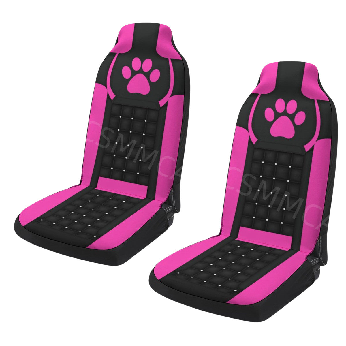 ya 12 5.22 Car for Seat Protector Front High Back Bucket Cushion 1Pair Premium Fabric For Girls