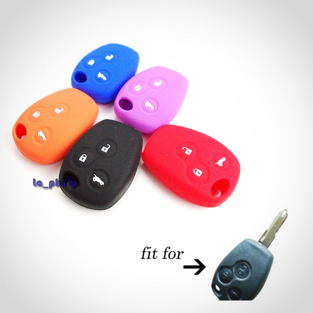 ya 5 8.7 Silicone Key Cover Shell 3 Buttons for Renault Megane Kangoo Espace Remote key