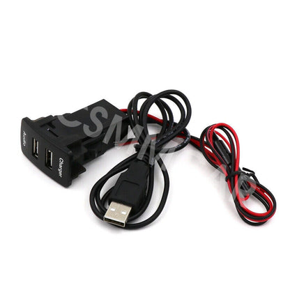 ya 5 8.7 Dual Port USB Car for Charger Audio Port Adapter Fit for Toyota Fortuner 2005-2014