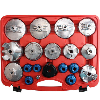 ya 14 19PCS Filter Wrench Oil Grid Wrench Set Oil Filter Cap Wrench Socket Removal Too