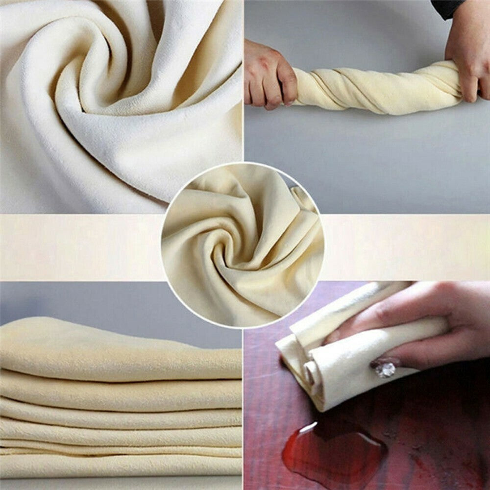 ya 5 8.7 Chamois Leather Cleaning Cloth Car Washing Towel Water Absorbent Rag Tool