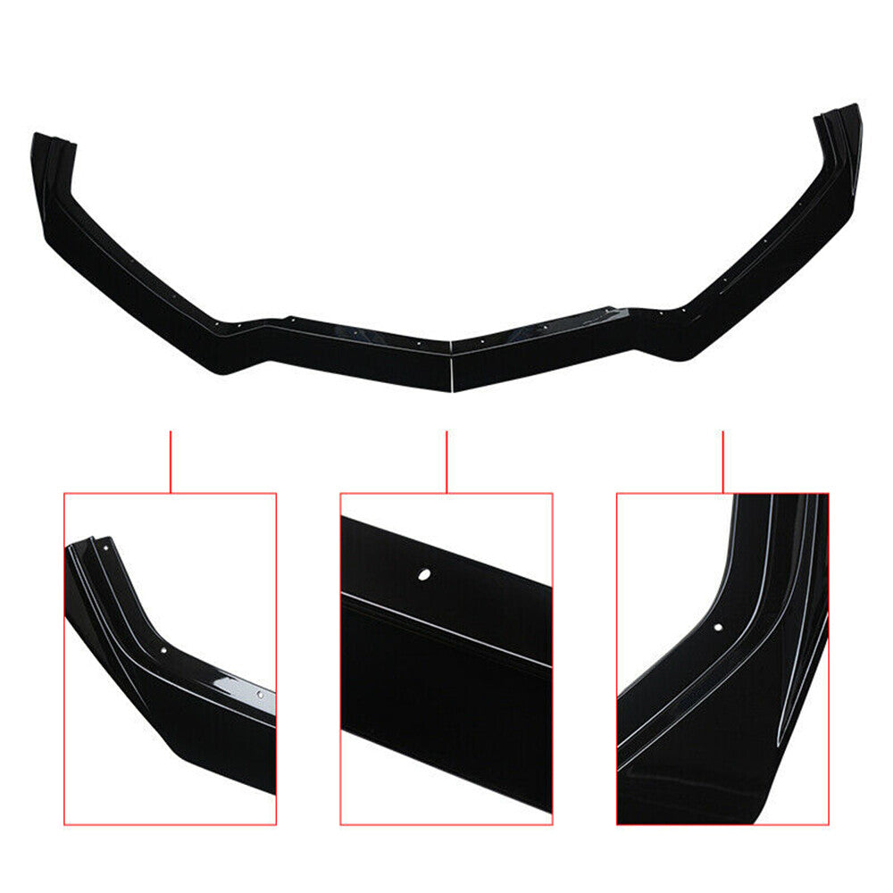 ya 10 10.28 5PCS Gloss Black Front Bumper Lip Spoiler For 20-23 for Corvette C8 5VM Sty