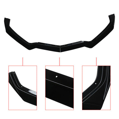 ya 10 10.28 5PCS Gloss Black Front Bumper Lip Spoiler For 20-23 for Corvette C8 5VM Sty