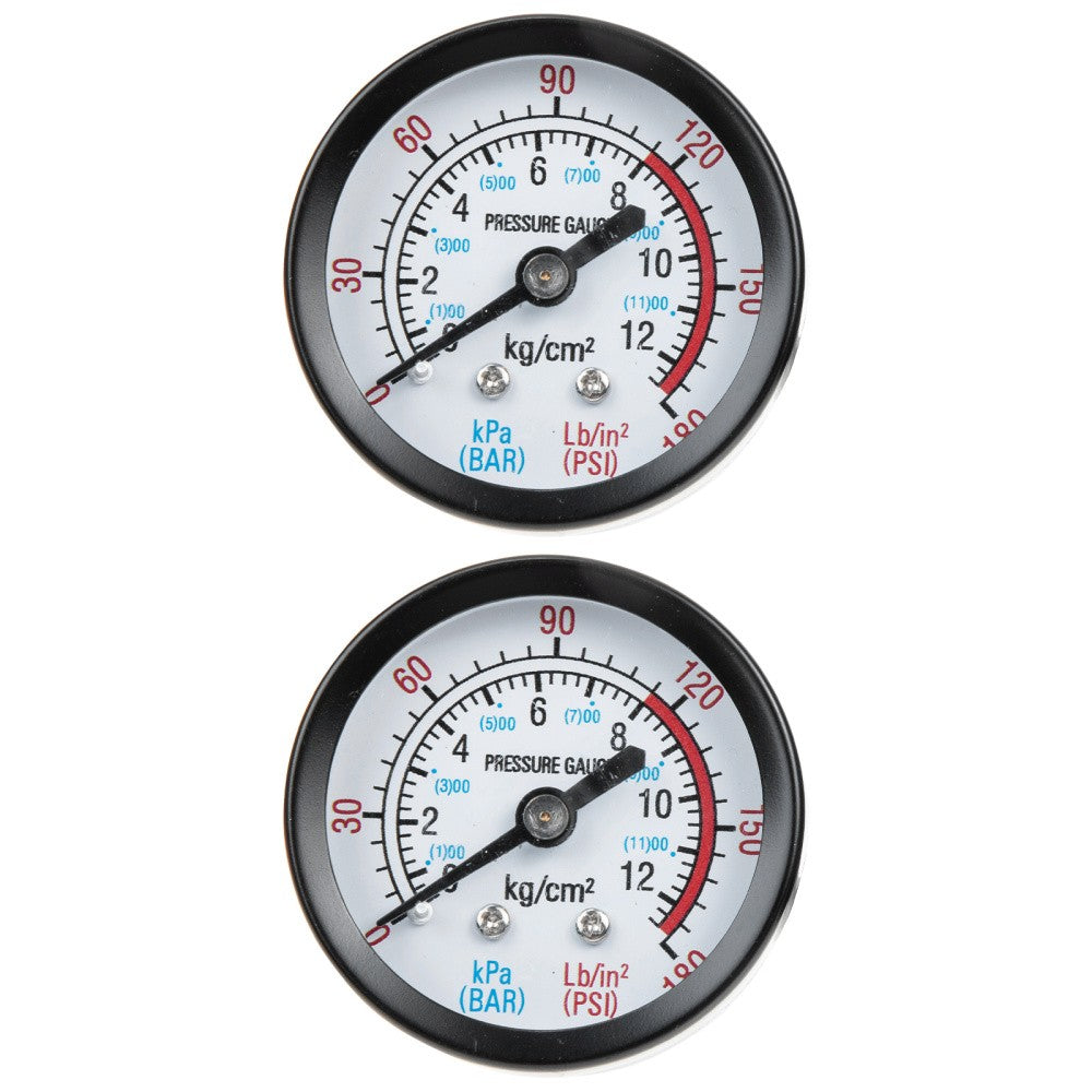 ya 2 6.26 2 Pcs Pressure Gauge Accessories Air Compressor Liquid Filled Tank