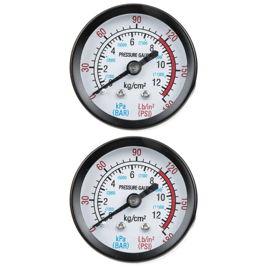 ya 2 6.26 2 Pcs Pressure Gauge Accessories Air Compressor Liquid Filled Tank