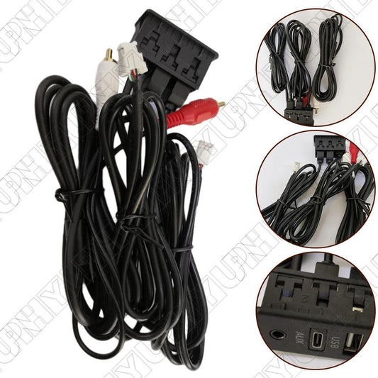 ya 2 6.26 Car 4 Pin + 6 Pin Plug USB+TYPE-C+AUX Socket Panel Extension Cable Adapter Panel