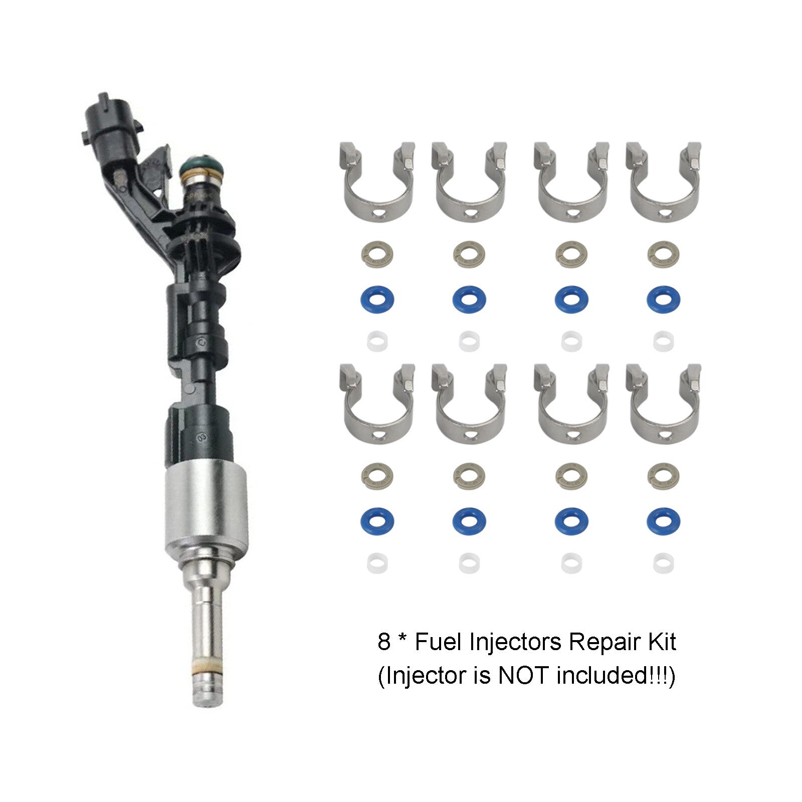 ya 1 8.5.2 8PCS Fuel Injectors Repair Seal Kit 0261500105 for Range Rover for Jaguar 5.0L