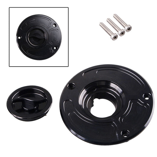 ya 2 6.30 CNC Fuel Gas Tank Cap Cover for Kawasaki 2003-2006 Z1000 2002-2005 ZZR1200 Black