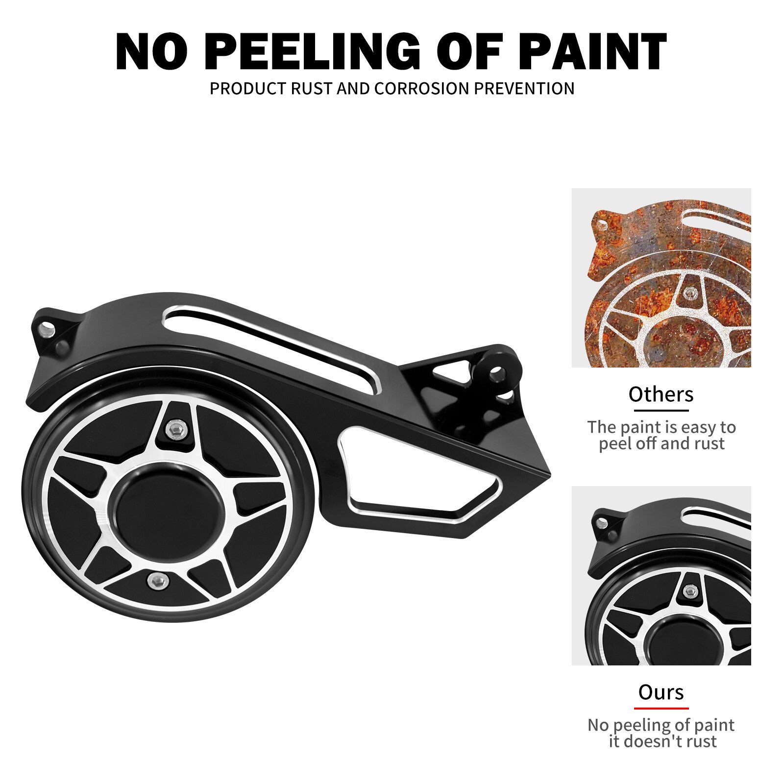 ya 5 8.7 Black Side Sprocket Pulley Engine Cover for Harley Sportster S RH1250S 2021-2023