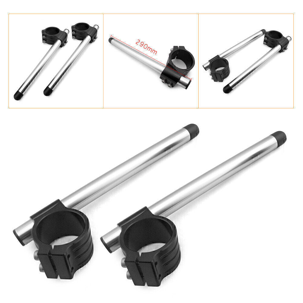 ya 2 6.26 Clip-On Handlebars 50mm Fork Tube Fit for Kawasaki ZX-14/ZX1400 ZX-10R ZX-6R