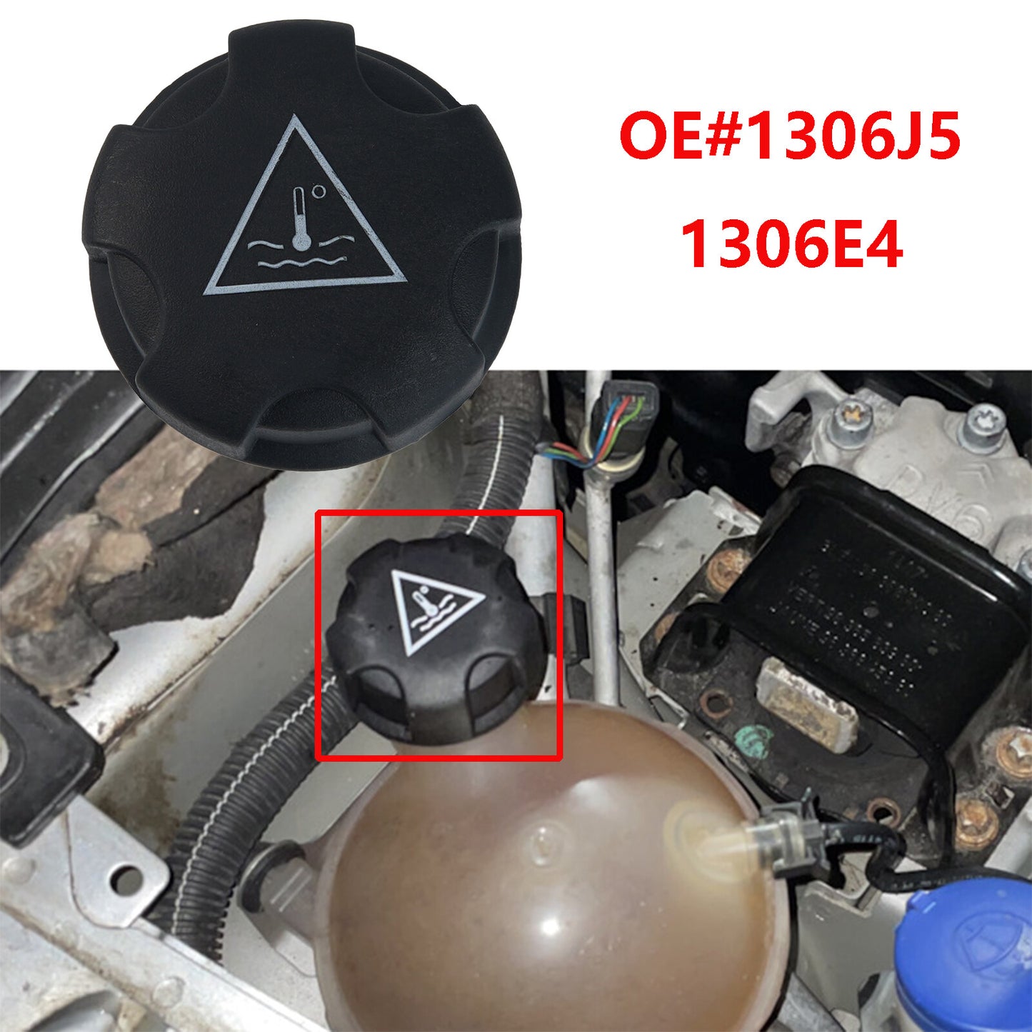 ya 7 6.10 Coolant Radiator Expansion Tank Cap Cover for Peugeot 406 407 807 1007 2008 3008