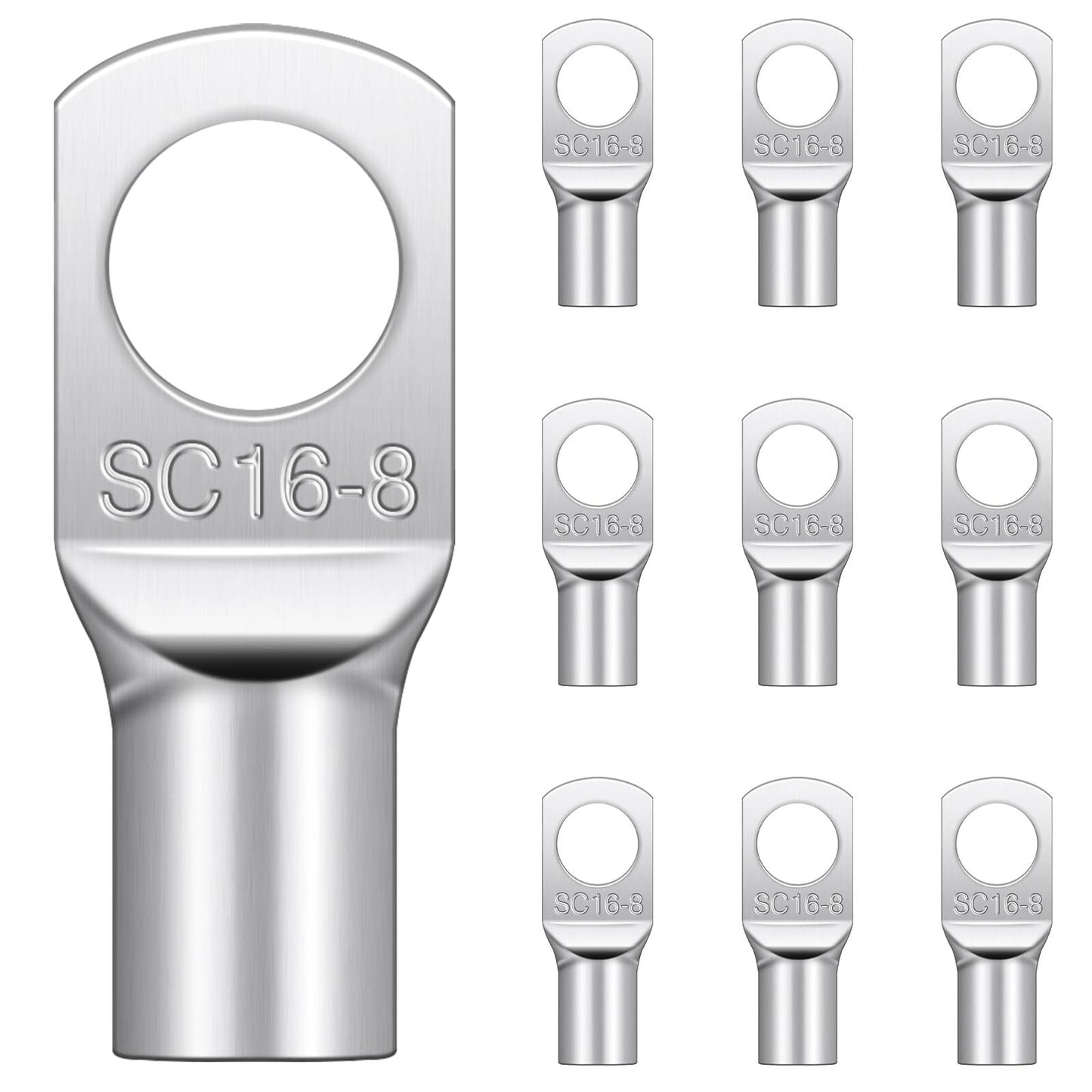 Copper Tube Terminals Cable Ends Battery Welding Eyelets Lug Ends Ring Crimp