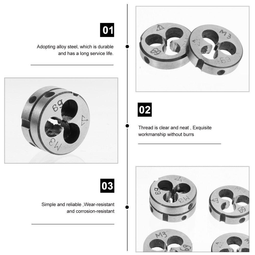 ya 5 8.7 5pcs Round Thread Die Round Threading Dies Tool For Machining External Threads