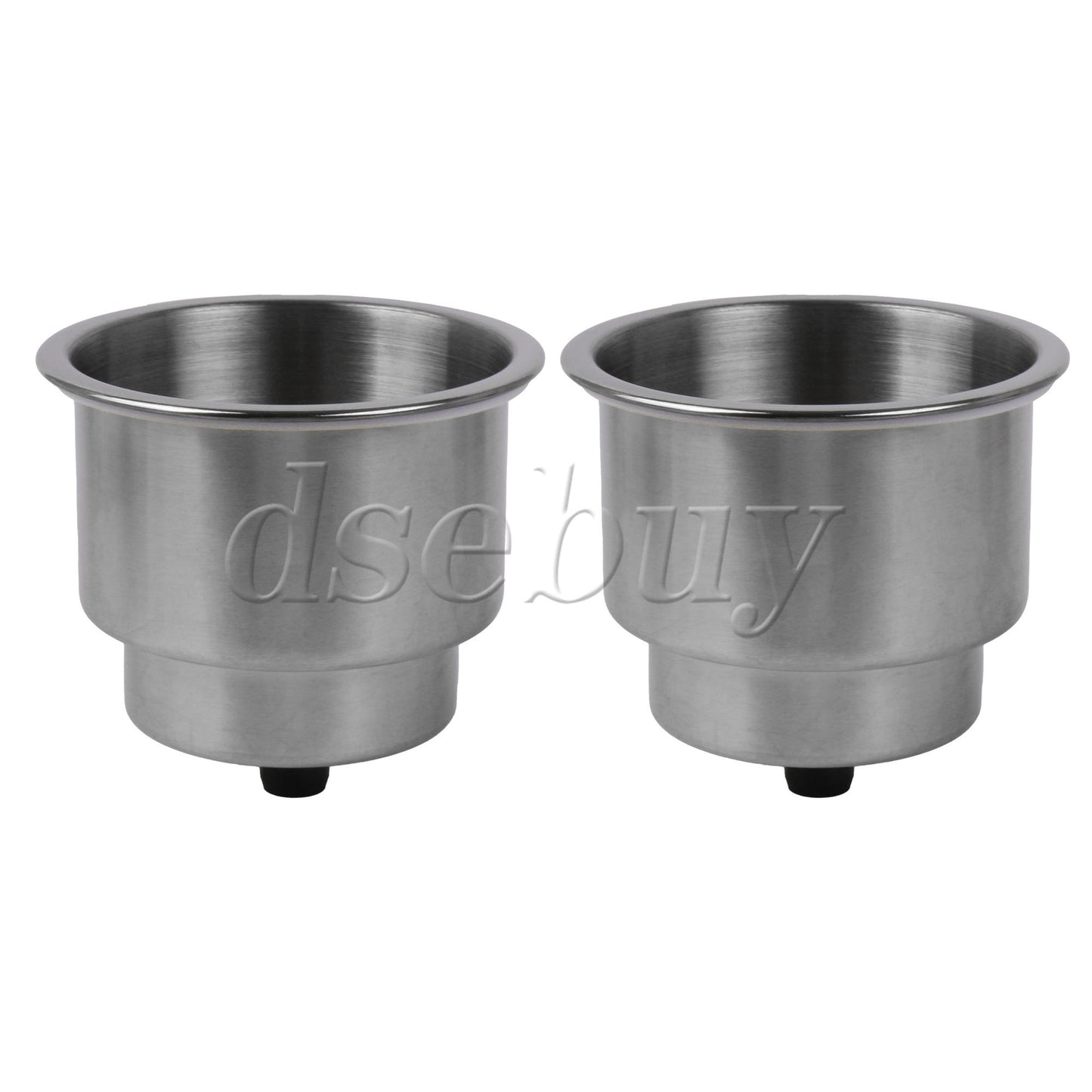 ya 25 2Pieces Stainless Steel Boat Cup Holder with Drain for RV Camper Marine Silver