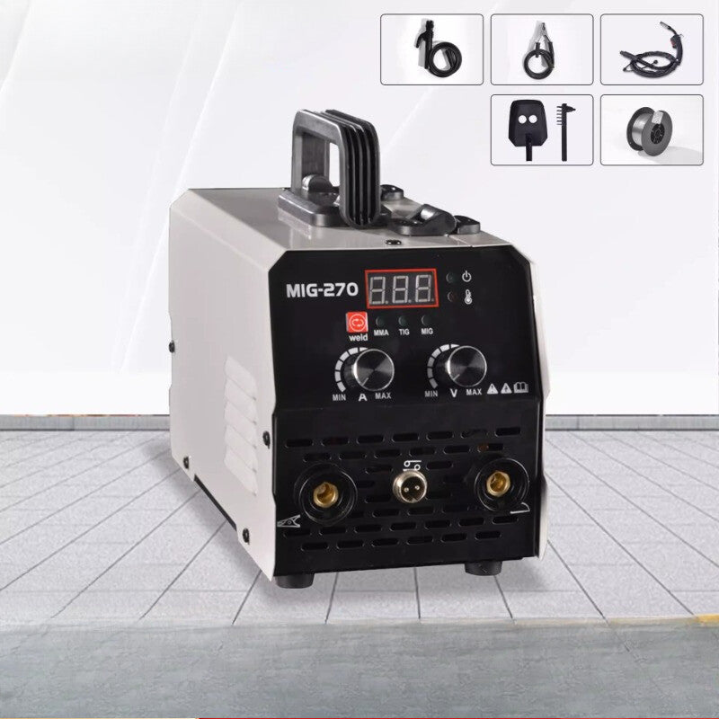 MIG-270 Flux Core MIG Welder,Gasless/Lift TIG/MMAW 3 In1 Welding Machine