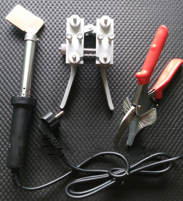 ya 25 110v PU Round Belt Welding Machine Welding Clamp + Scissor + Soldering Iron