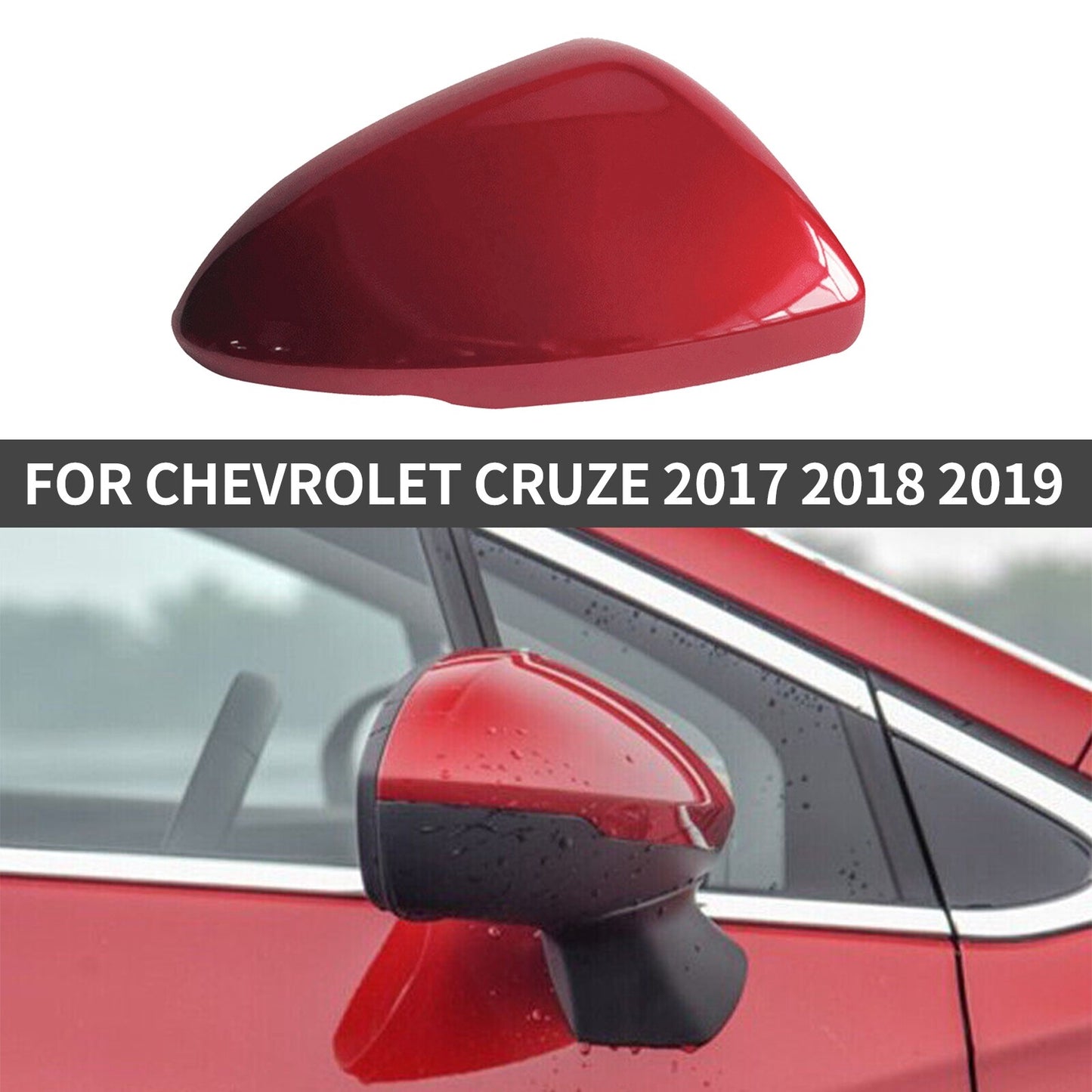 ya 1 8.5.3 Right Side Mirror Cover Cap Red for Cruze 2017 2018 2019