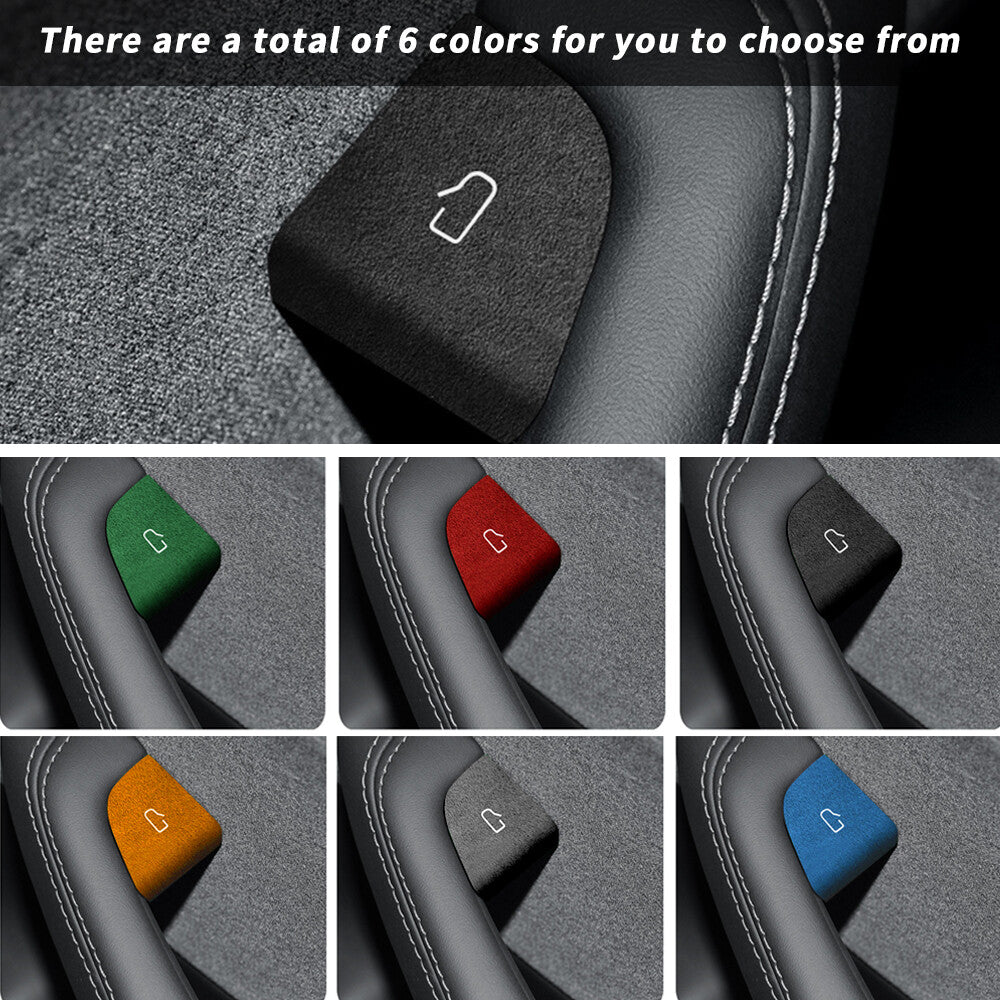 ya 1 7.8 Door Switch Patch For Model 3+ Highland Alcantara Suede Interior Sticker Decor
