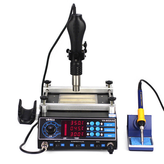 ya 26 YIHUA 853AAA 3 in 1 BGA Rework Soldering Station Hot Air Soldering Iron 220V