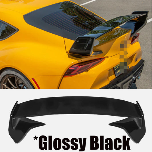 ya 11 10.28 Rear Trunk Lid Wing Spoiler For 20-Up GR Supra | ST Style GLOSSY BLACK n
